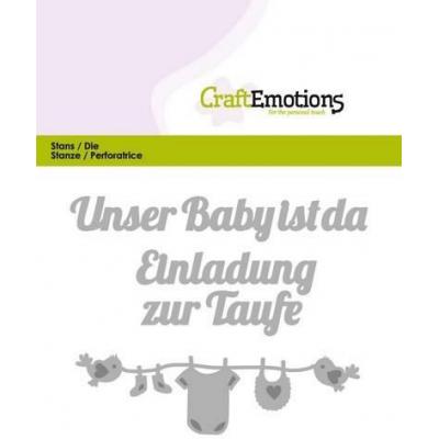 CraftEmotions Deutsch Stanzschablonen - Unser Baby ist da